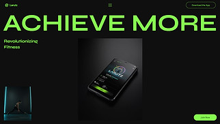 Landing Pages website templates - Fitness App (Energetic)